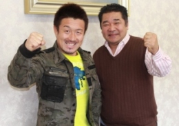 佐藤慎太郎選手（左）吉井秀仁さん（右）